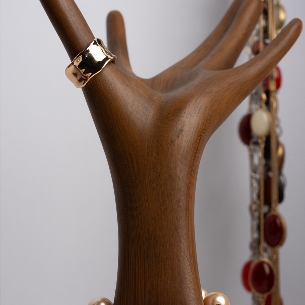 Elegant Gold-Toned Women's Chunky Ring #27 - Picture 3 of 6